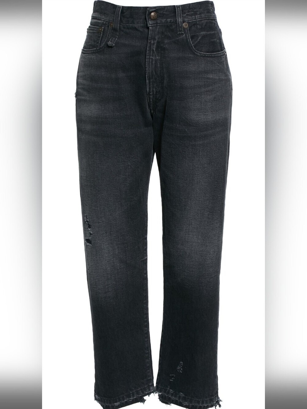 R13 Distressed Boyfriend Jeans $495 Made In ITALY Size 28 Jake Black
